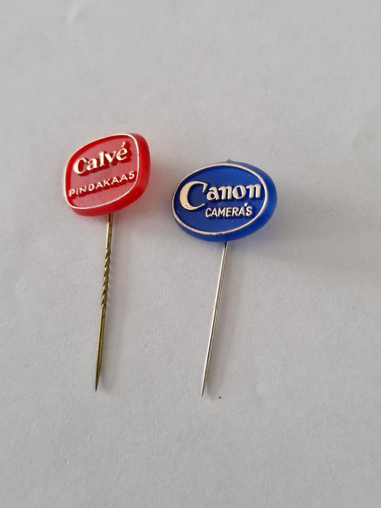 529 Vintage Calvé Pindakaas & Canon Camera's Speldjes, Ophalen of Verzenden, Gebruikt