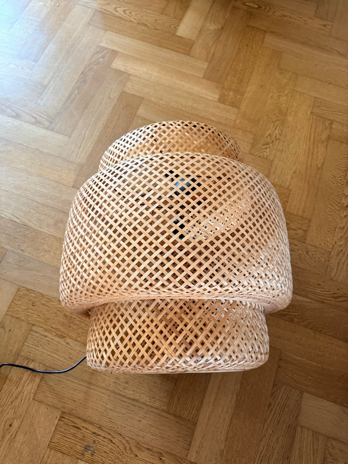 IKEA Sinnerlig hanglamp bamboe - Ø 50 cm, Ophalen, Natuurlijk materiaal, E27 (groot)