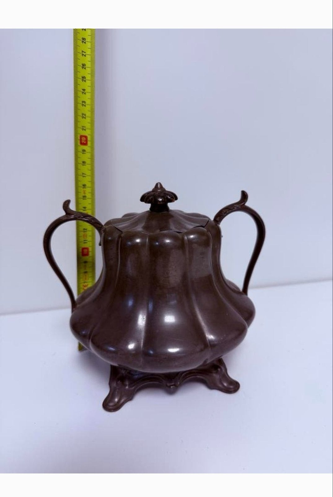 Antieke Engelse Tinnen Suikerpot met Deksel en Handvatten, Antiek en Kunst, Antiek | Tin, Ophalen of Verzenden