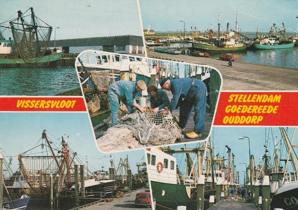 STELLENDAM GOEDEREEDE OUDDORP Vissersvloot, Verzenden, 1960 tot 1980, Gelopen, Zuid-Holland