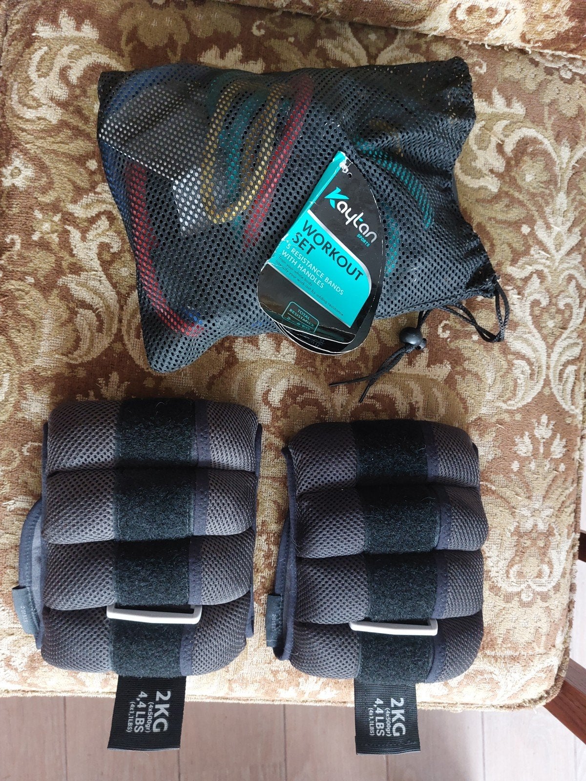 Kaytan Workout Set: Weerstandsbanden & Gewichten, Sport en Fitness, Fitnessmaterialen, Ophalen, Zo goed als nieuw, Benen, Weerstandband