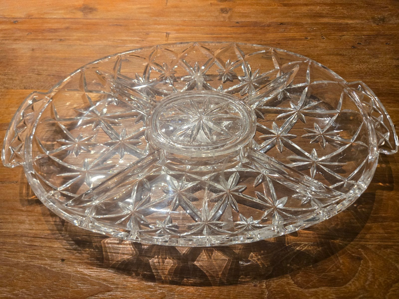 Supermooie Grote Kristallen Serveerschaal!, Ophalen of Verzenden, Overige stijlen, Glas, Schaal of Schalen