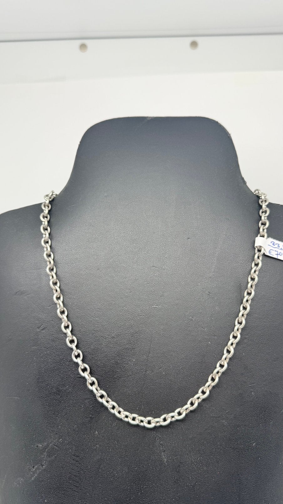 Massief zilveren antieke ketting. Lengte: 45 cm., Verzenden, Gebruikt, Zilver