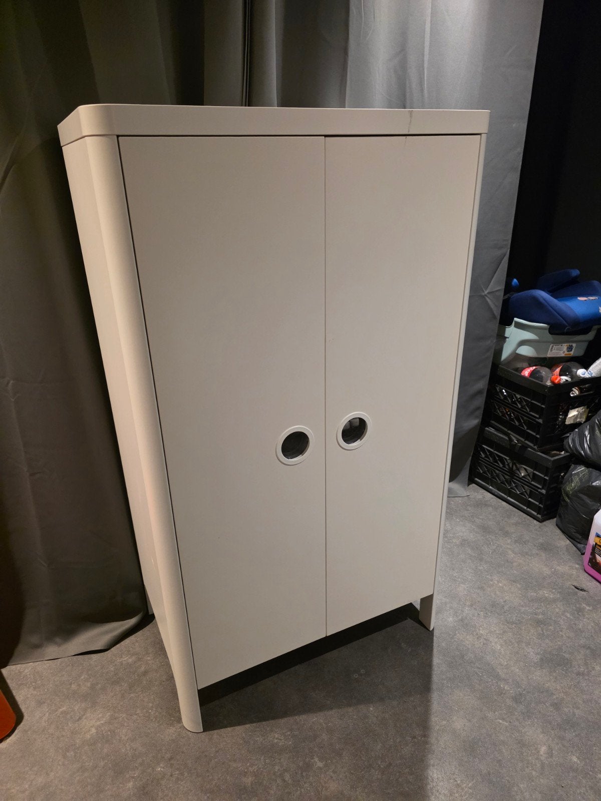 IKEA BUSUNGE Kinderkledingkast - Wit, Ophalen, Overige materialen, Met deur(en), 100 tot 150 cm