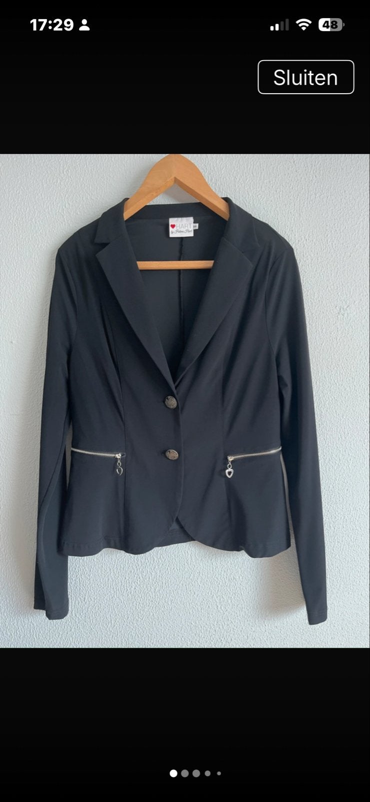 Zwart jasje van Helena Hart, maat XXL (valt als 40), Kleding | Dames, Maat 38/40 (M), Zwart, Ophalen of Verzenden, Zo goed als nieuw