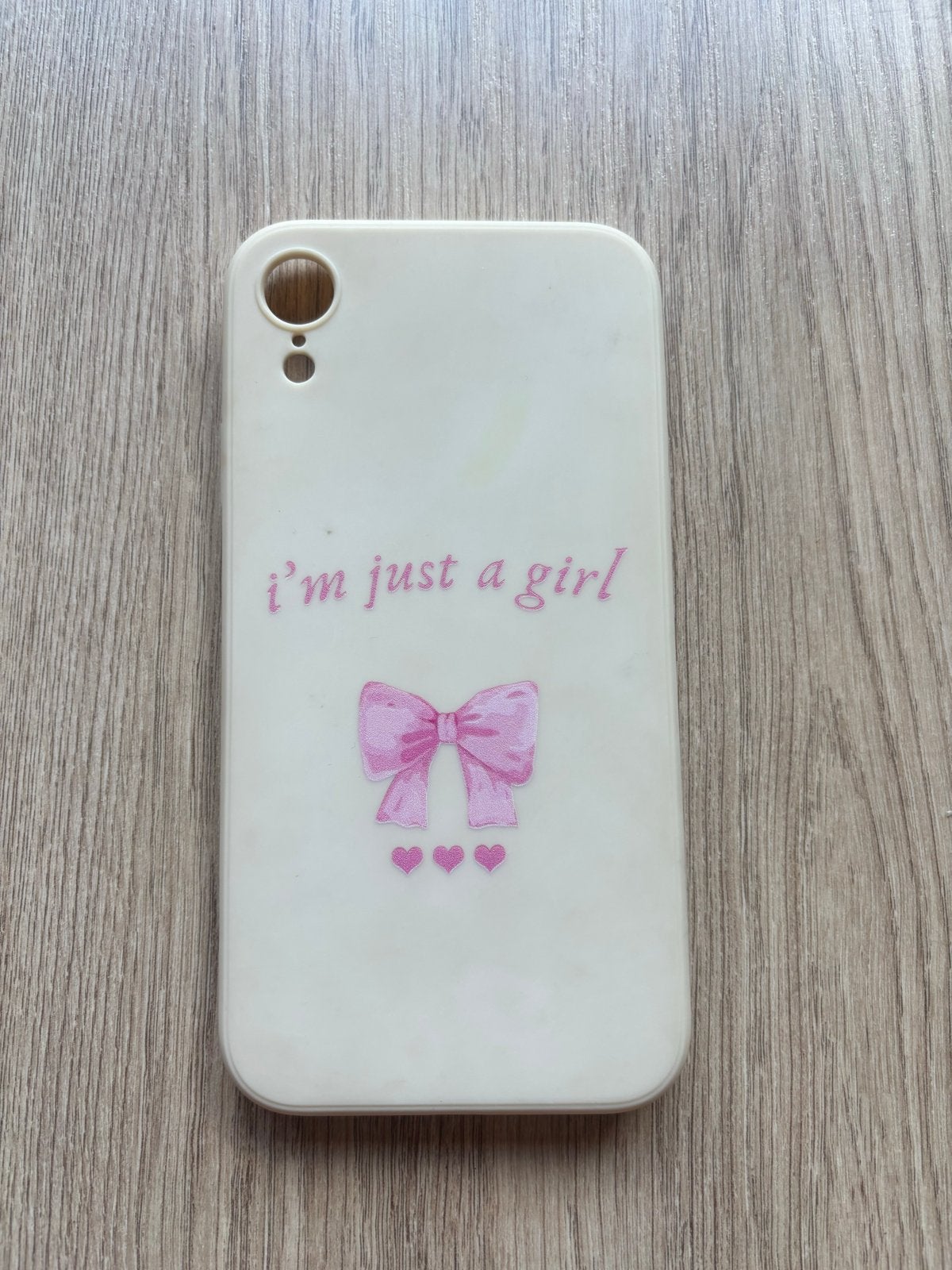 iPhone XR hoesje - 'i'm just a girl' strik design, Telecommunicatie, Mobiele telefoons | Hoesjes en Frontjes | Apple iPhone, Gebruikt