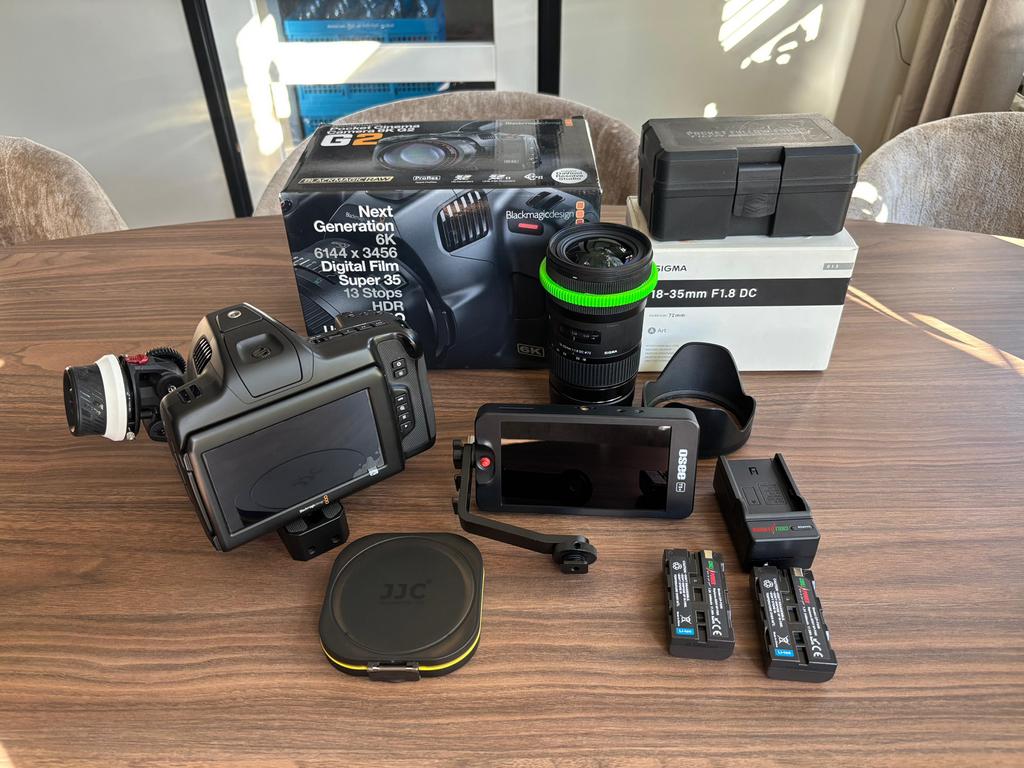 Blackmagic 6K G2 (EF) + Sigma 18-35mm F1.8 + monitor, Overige merken, Overige soorten, Zo goed als nieuw, Ophalen of Verzenden