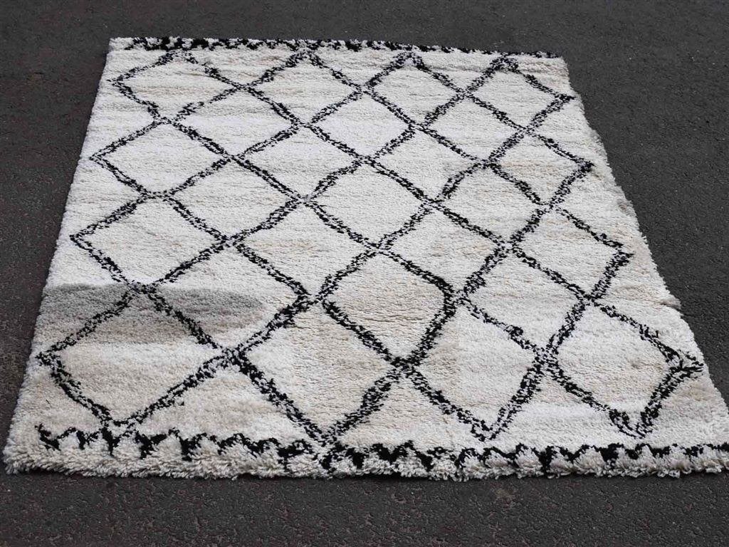 Varamin hoogpolig vloerkleed 53055, Gebruikt, Zwart, 150 tot 200 cm, 200 cm of meer