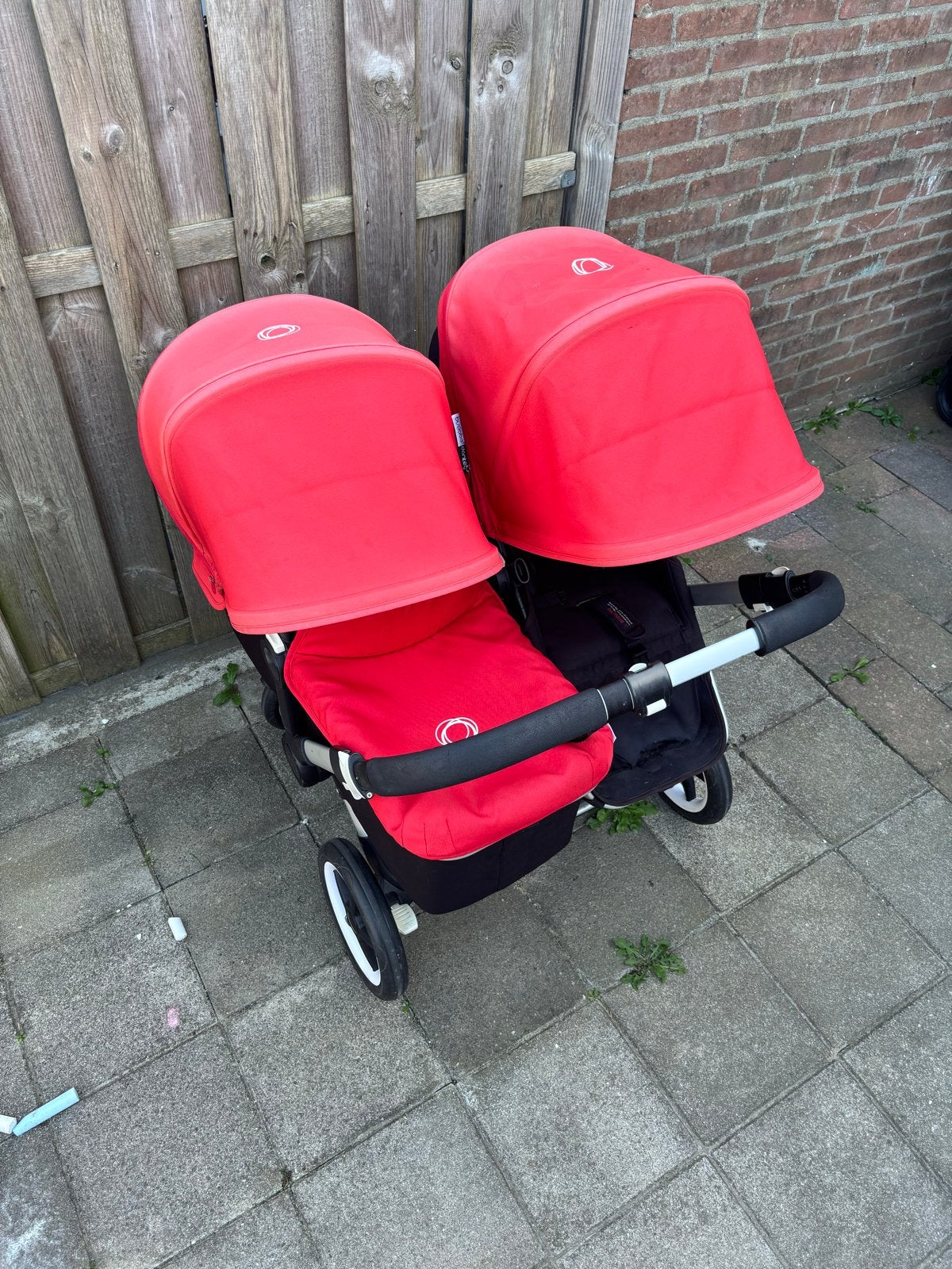 Bugaboo Donkey 2 Duo kinderwagen - Rood, Kinderen en Baby's, Gebruikt, Ophalen, Kinderwagen, Duowagen