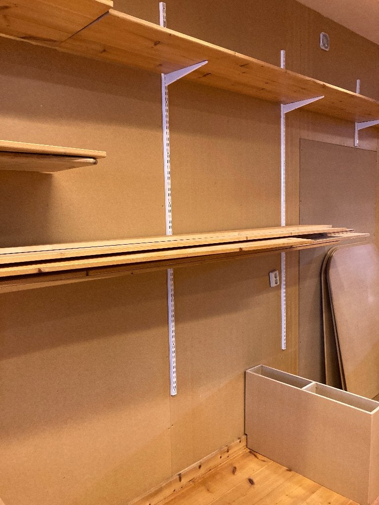 Plankensteunen 15 cm. voor wandrailsysteem, Ophalen of Verzenden, Zo goed als nieuw