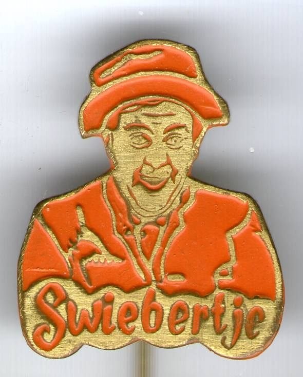 Swiebertje oranje op koper TV figuur speldje ( T_023), Verzamelen, Speldjes, Pins en Buttons, Verzenden, Nieuw, Figuurtje, Speldje of Pin