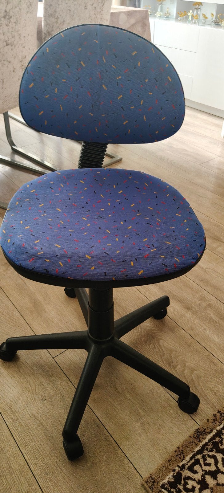Gebruikte Kinder Bureaustoel - Blauw met Patroon, Ophalen, Gebruikt, Blauw, Bureaustoel