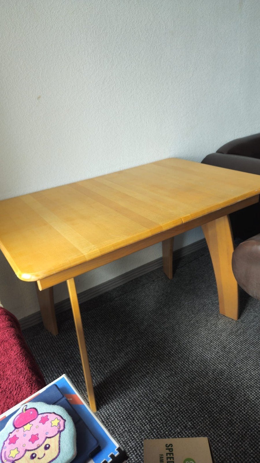 Uitschuifbare eettafel van licht hout, Ophalen, Gebruikt, 100 tot 150 cm, 50 tot 100 cm