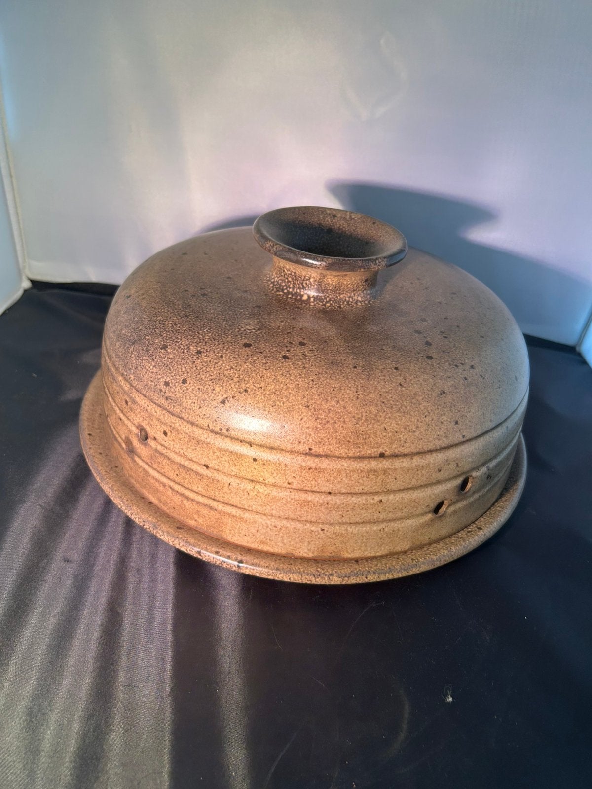 Vintage keramische kaasbel/kaasstolp gres aardewerk Jaren 70, Ophalen