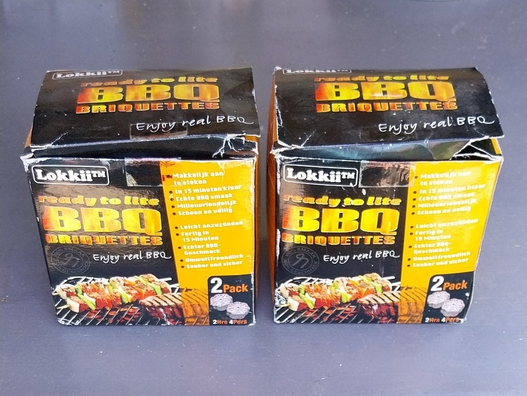 Lokkii "Ready to Lite" BBQ Briketten (PRIJS P. SET € 2,00), Ophalen of Verzenden, Nieuw