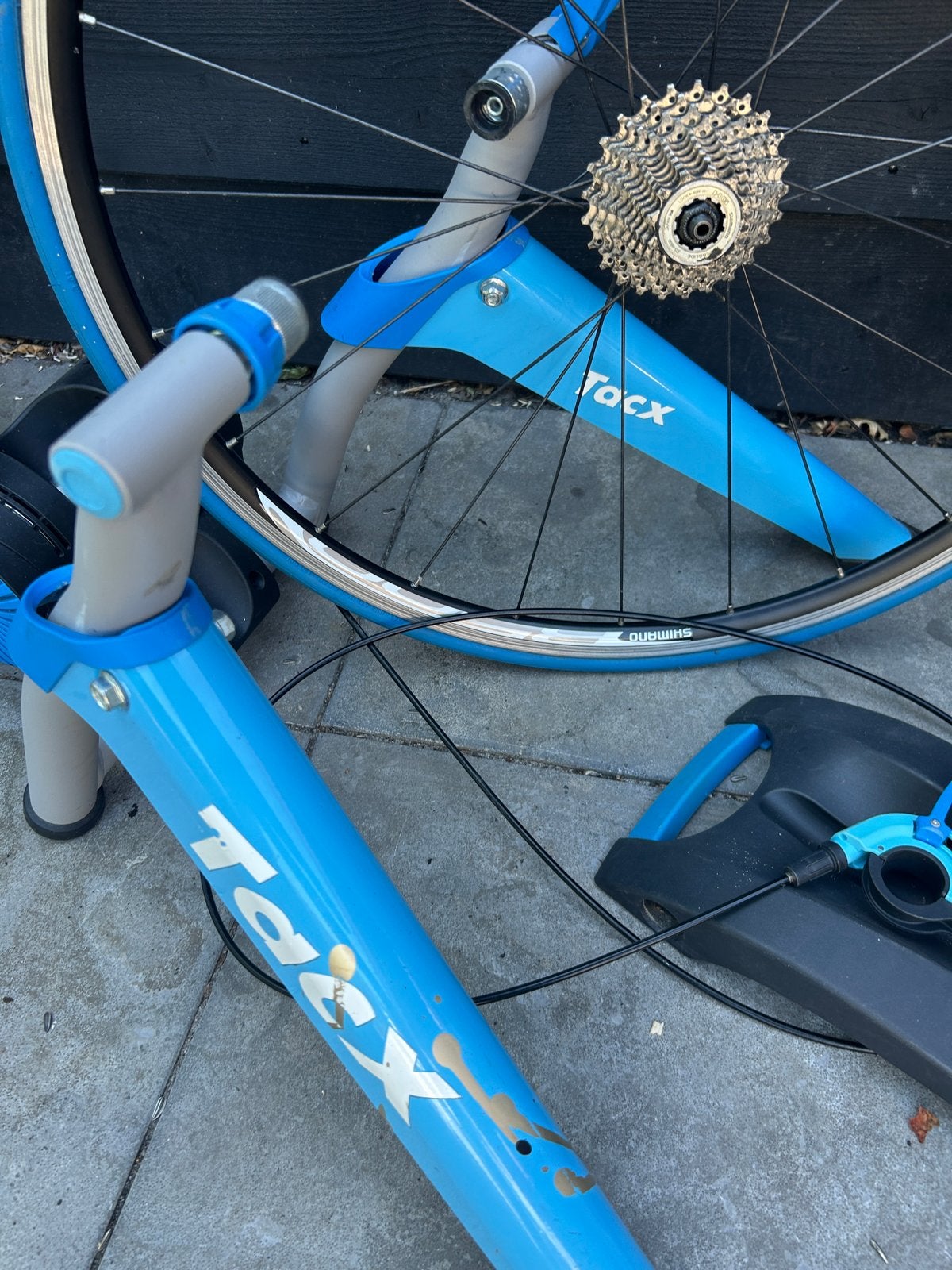 Tacx Booster fietstrainer met trainerband en voorwielsteun, Ophalen of Verzenden, Gebruikt, Overige typen