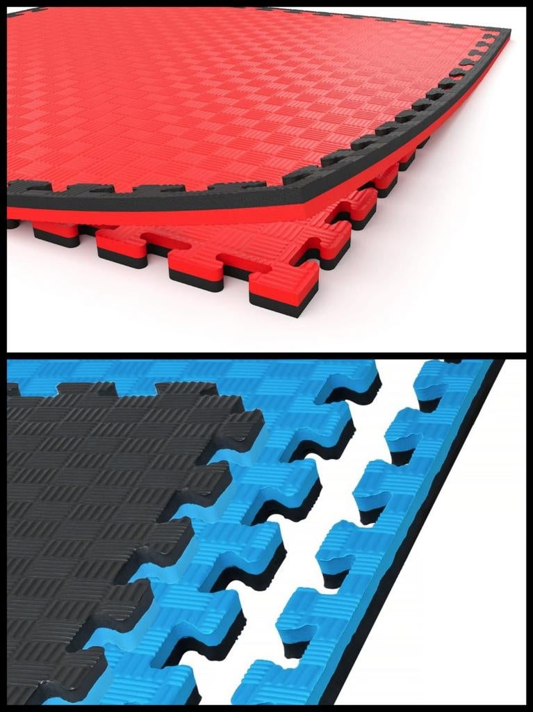 2,5cm Fitnessmatten / Puzzelmatten - Rood/Zwart, Ophalen of Verzenden, Nieuw, Fitnessmat