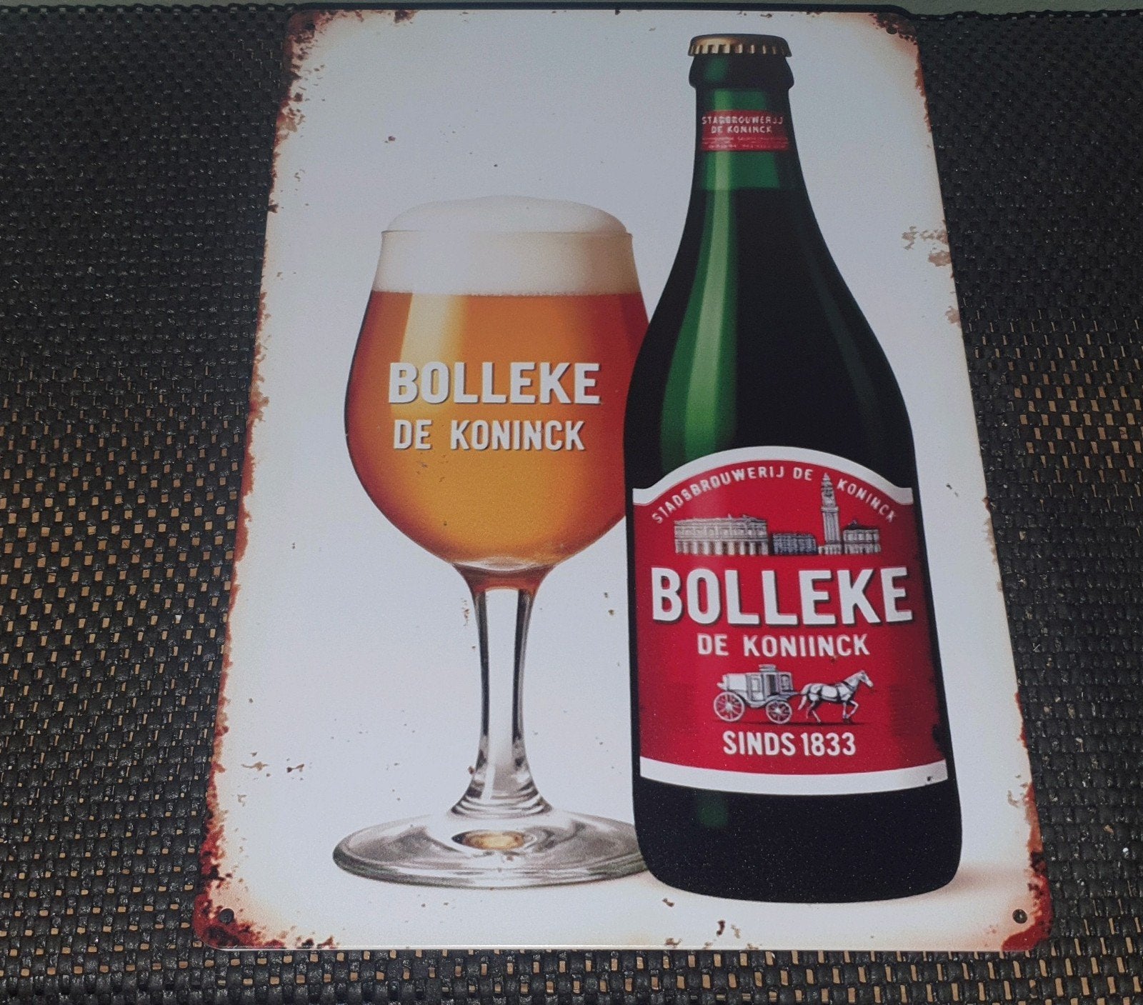 Metalen Bolleke De Koninck Wandbord - 30x20 cm, Ophalen of Verzenden, Nieuw, Reclamebord, Plaat of Schild, Overige merken