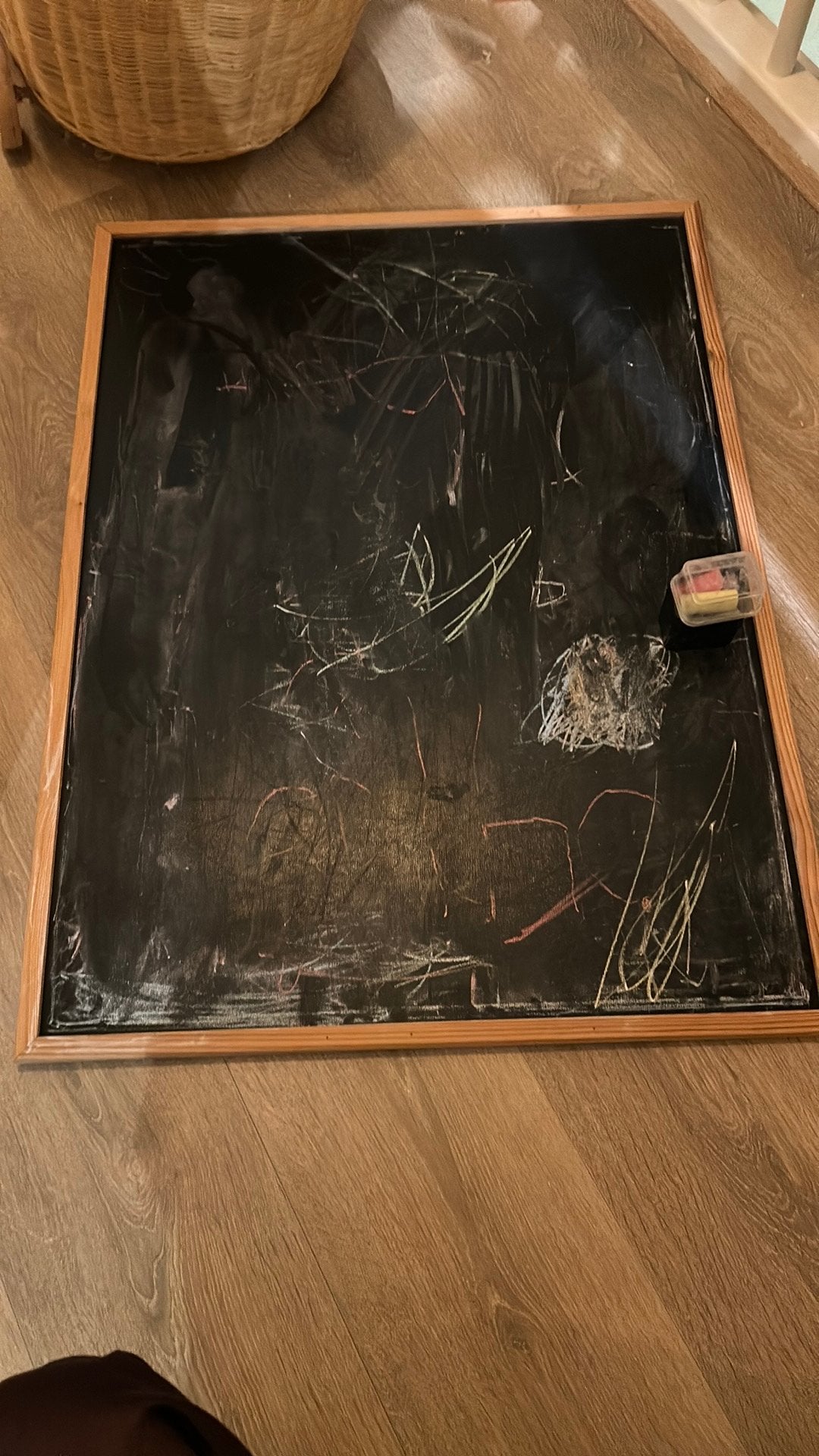Krijtbord inclusief krijtjes, Ophalen, Zo goed als nieuw, Krijtbord