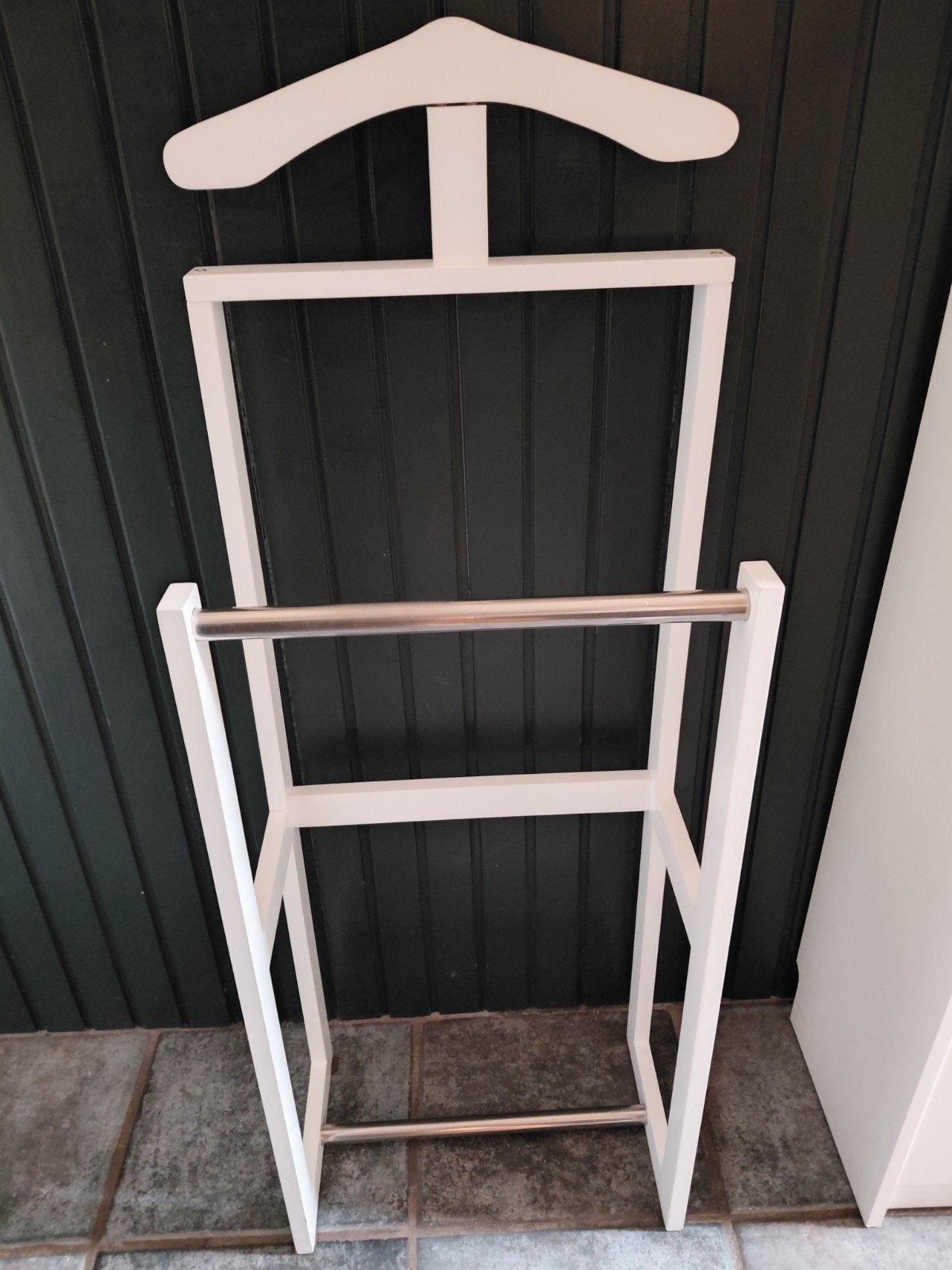 Witte kledingstandaard / dressboy, Ophalen, 100 tot 150 cm, Zo goed als nieuw, Staande kapstok