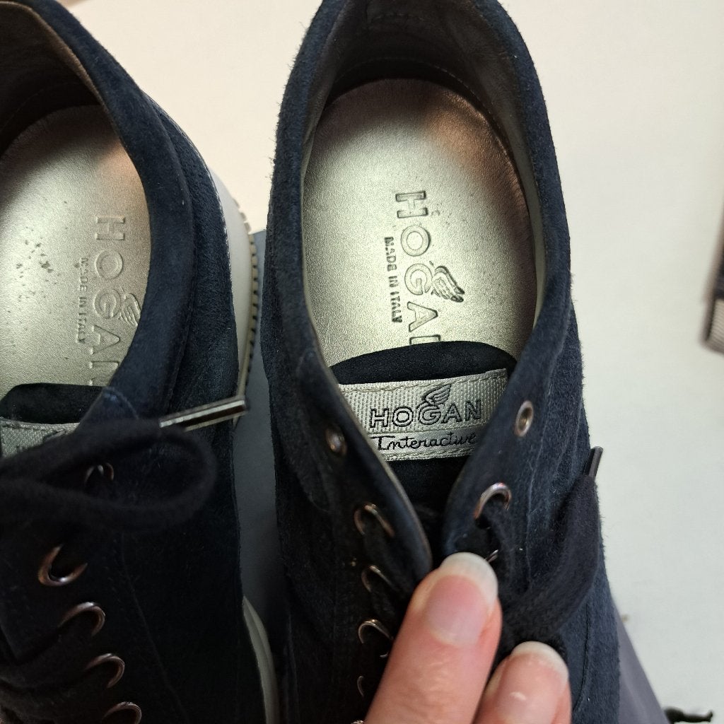Hogan sneakers donker blauw suede Donna mt 37.5 nr 46139, Blauw, ., Ophalen of Verzenden, Hogan