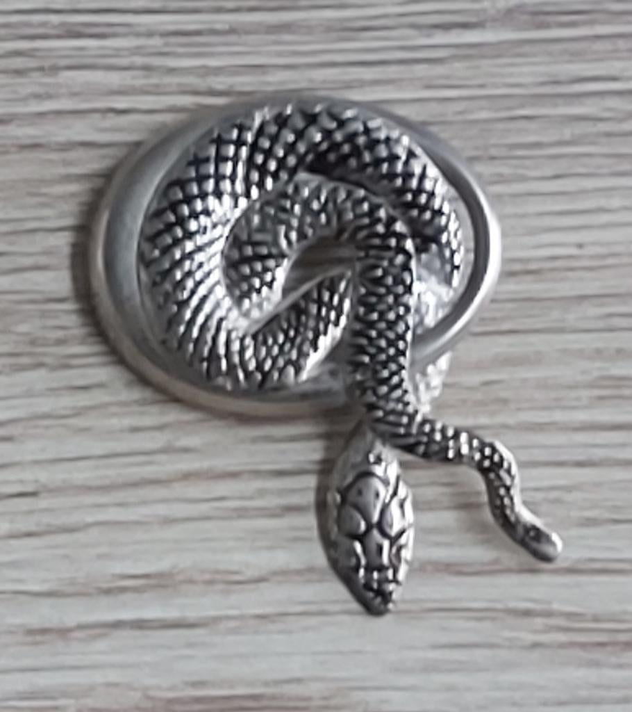 Vintage Broche Slang, Overige materialen, 4 tot 7 cm, Gebruikt, Ophalen of Verzenden