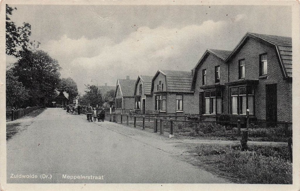 702-410-005 Zuidwolde (Dr.) Meppelerstraat, Verzamelen, Ansichtkaarten | Nederland, Verzenden, Voor 1920, Drenthe