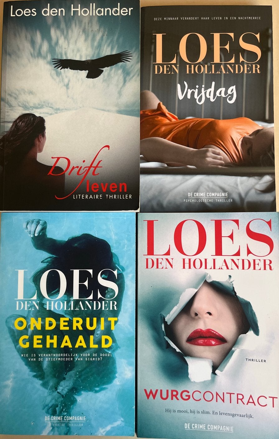 4 x Loes den Hollander, onderuit gehaald, wurgcontract, Boeken, Thrillers, Ophalen of Verzenden, Zo goed als nieuw, Nederland