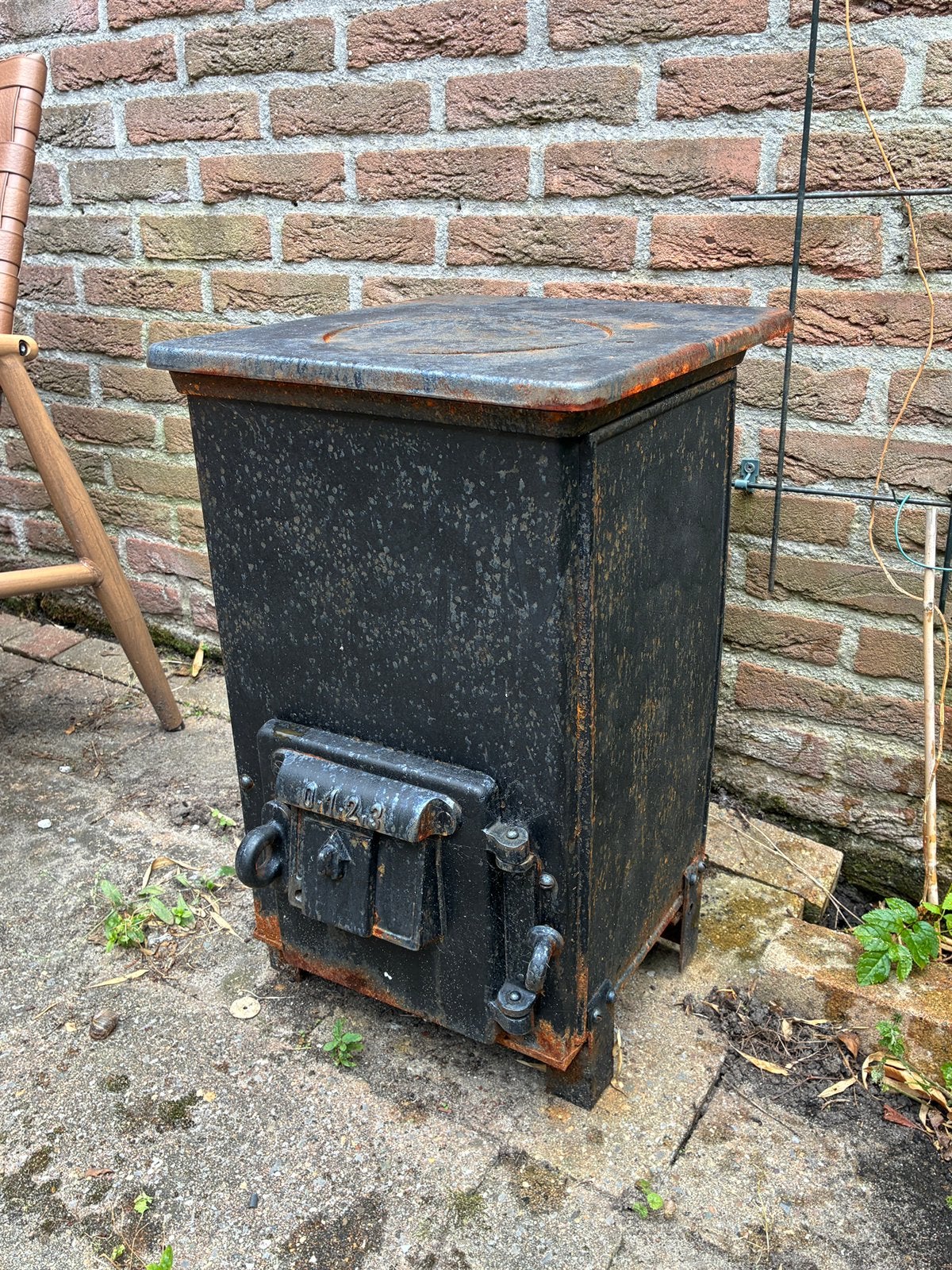 Gietijzeren hout/kolen kachel, Huis en Inrichting, Kachels, Ophalen, Gebruikt, Overige brandstoffen, Vrijstaand