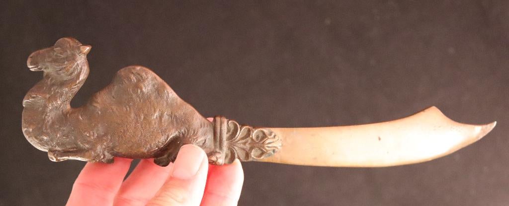 Antieke bronzen briefopener, Ophalen of Verzenden