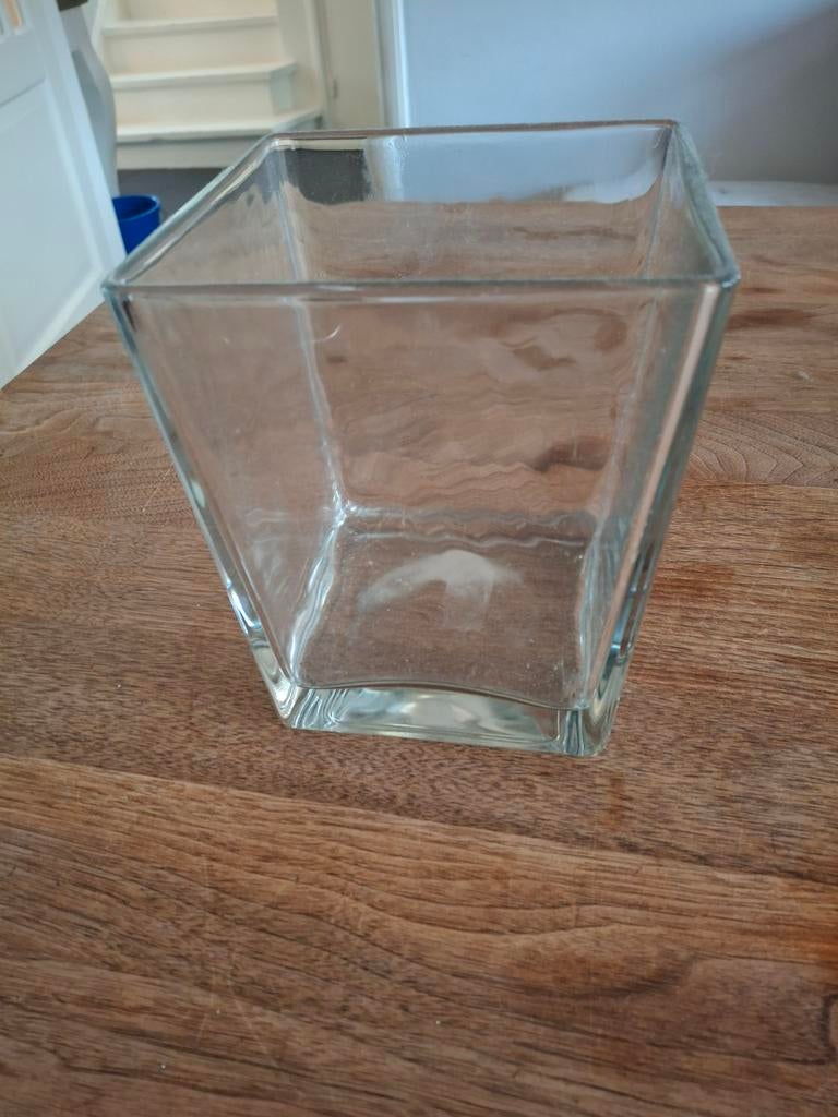 Glazen vaas accubak model, Ophalen, Overige kleuren, Minder dan 50 cm, Glas
