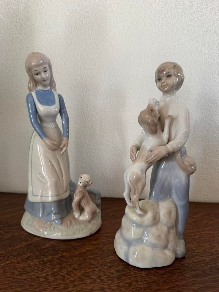 2 Vintage Spaans porseleinen beeldjes, Antiek en Kunst, Ophalen of Verzenden