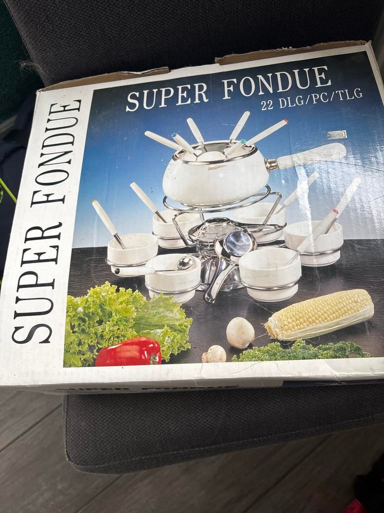 Super Fondue Set - 22-delig, Witgoed en Apparatuur, Fonduesets, Nieuw, Fondueset, Brander, Ophalen of Verzenden