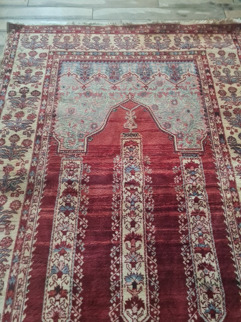 Vintage wollen vloerkleed Louis de Poortere, Huis en Inrichting, Heikant 21 Kaatsheuvel, 100 tot 150 cm, Belle Vieille Brocante