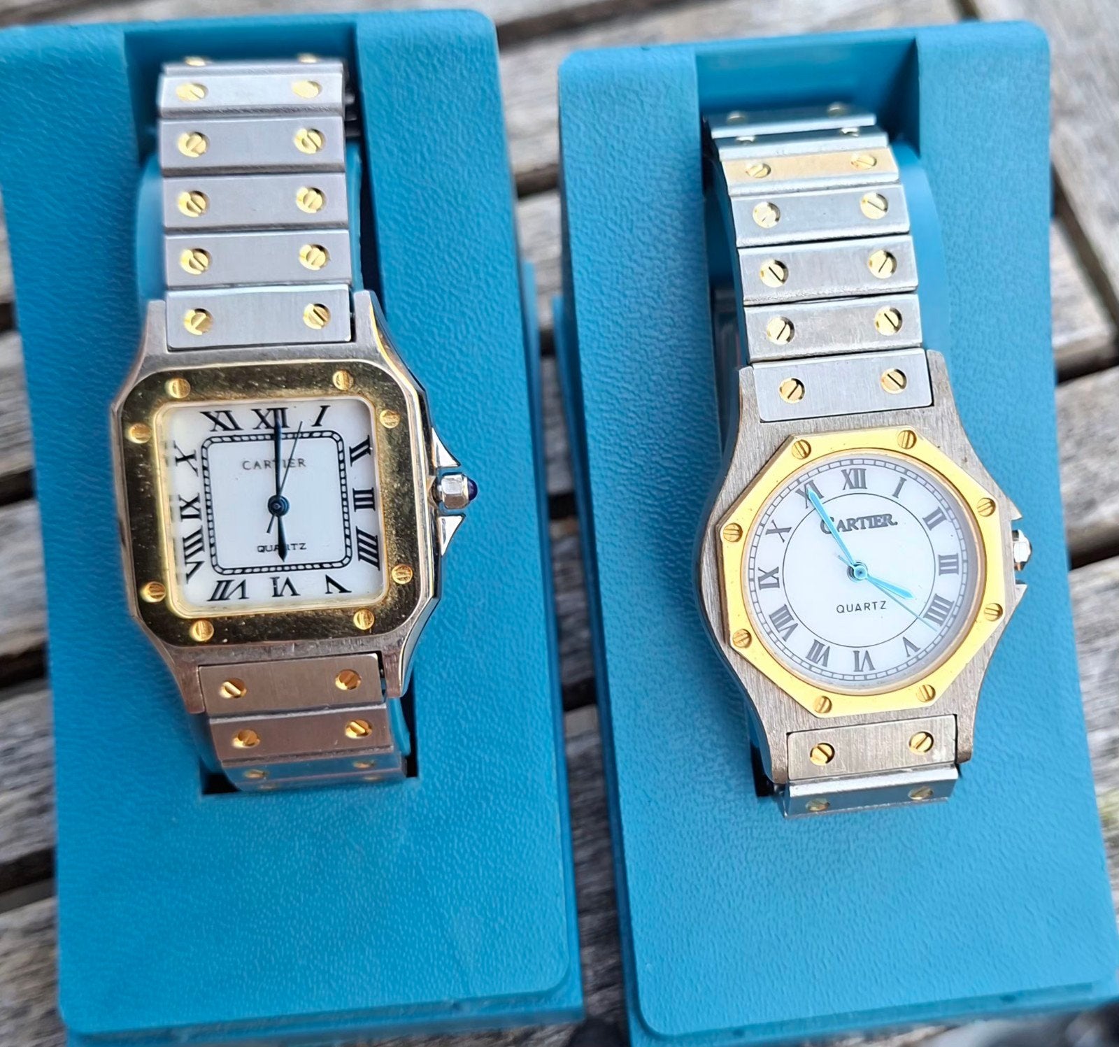 Cartier horloges - Set van twee, Overige merken, Staal, Staal, Polshorloge