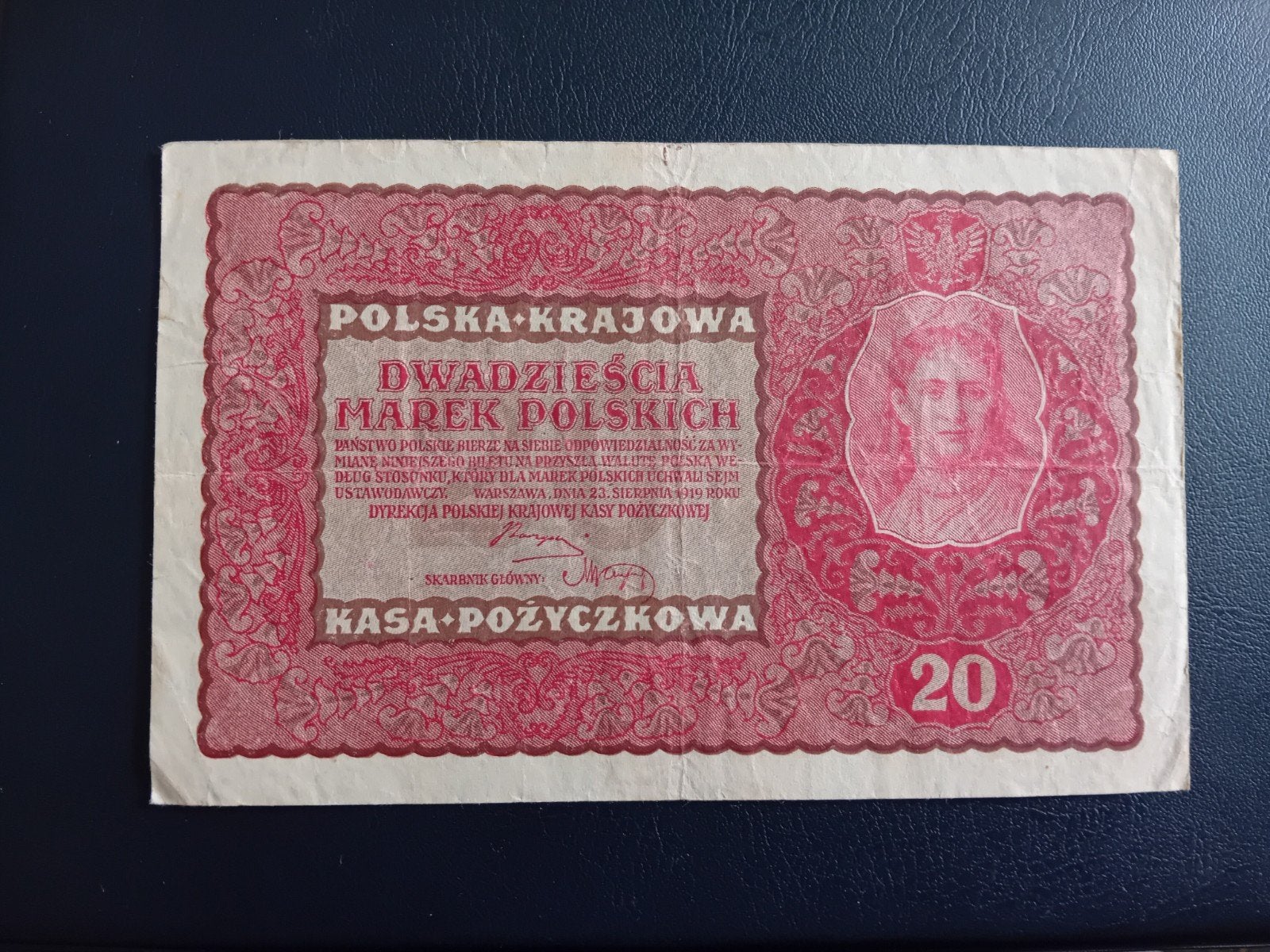 20 Marek Polskich 1919 - Poolse bankbiljet, Ophalen of Verzenden, Los biljet
