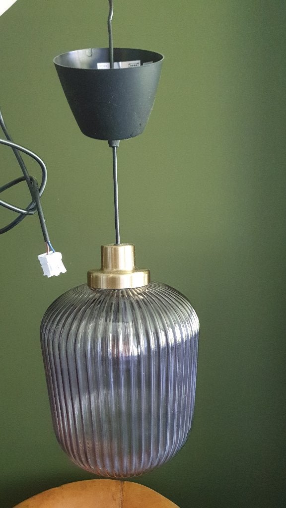 Ikea Solklint Hanglamp, Ophalen, Zo goed als nieuw, Glas, 75 cm of meer