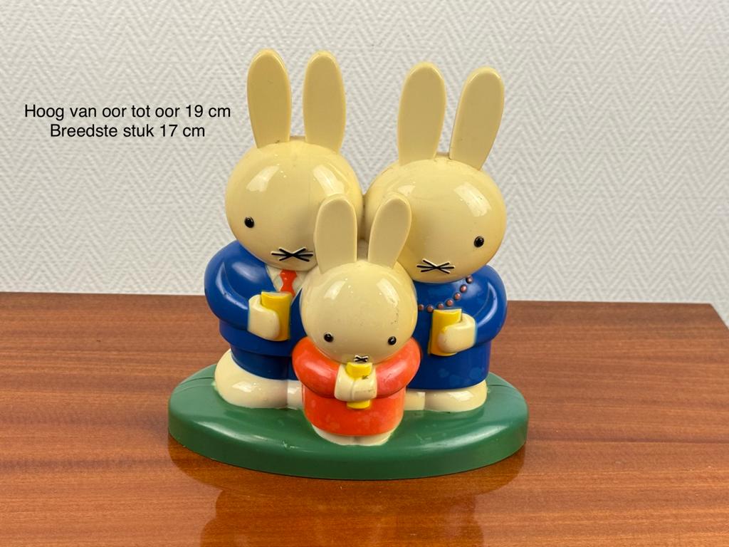 Vintage Nijntje spaarpot familie - Dick Bruna, Verzamelen, Ophalen of Verzenden, Gebruikt, Kunststof, Strip- of Tekenfilmfiguur