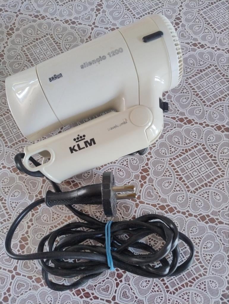 KLM/Braun haardroger. Gebruikt & defect Collector's item, Ophalen of Verzenden, Gebruikt, Overige typen