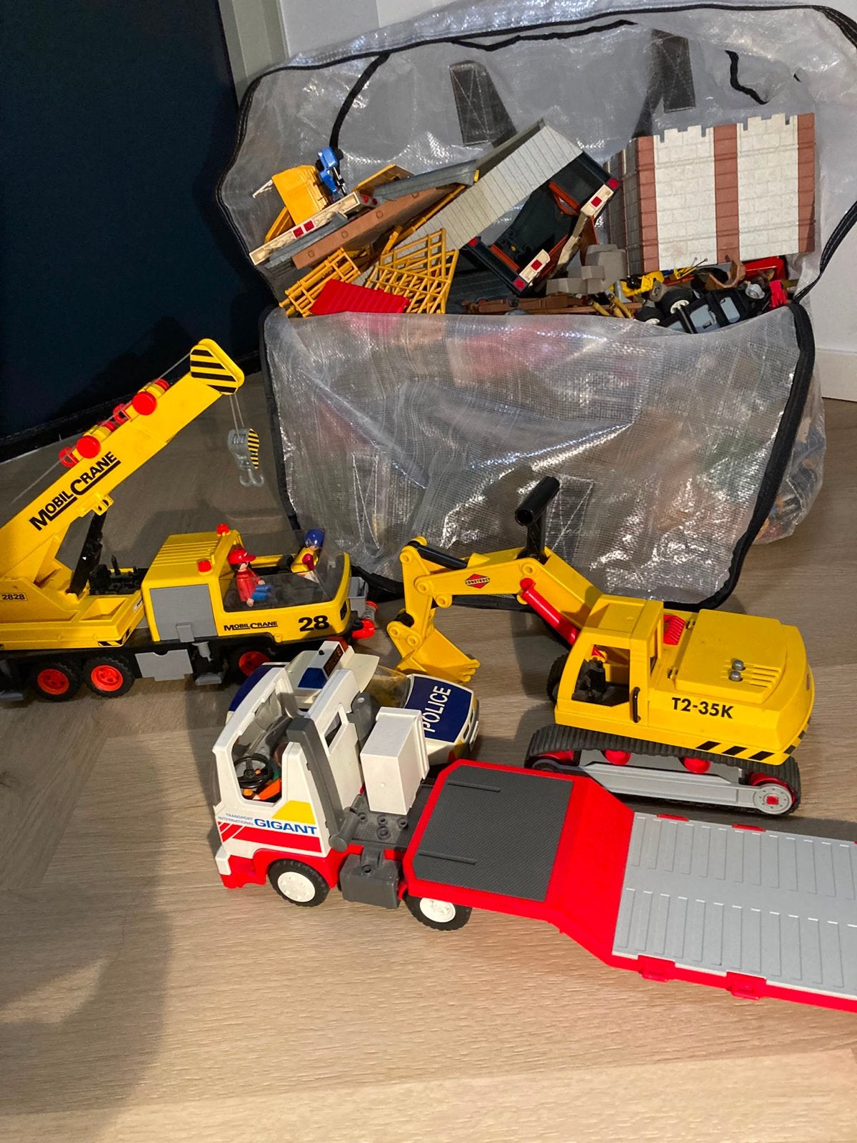 Grote partij Playmobil bouwplaats, dierentuin en voertuigen, Ophalen of Verzenden, Gebruikt, Jongen of Meisje
