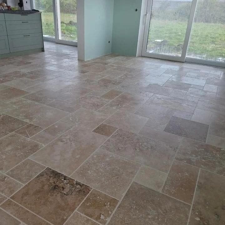TRAVERTIN VLOER TEGELS GETROMMELD 12MM DIK VLOEREN, Ophalen of Verzenden, Nieuw, 75 m² of meer, Overige typen