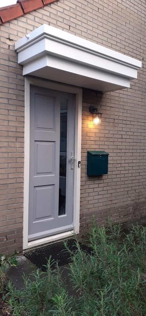 Lichtgewicht aluminium luifel voordeur wit gecoat, Doe-het-zelf en Verbouw, Deuren en Horren, Ophalen of Verzenden