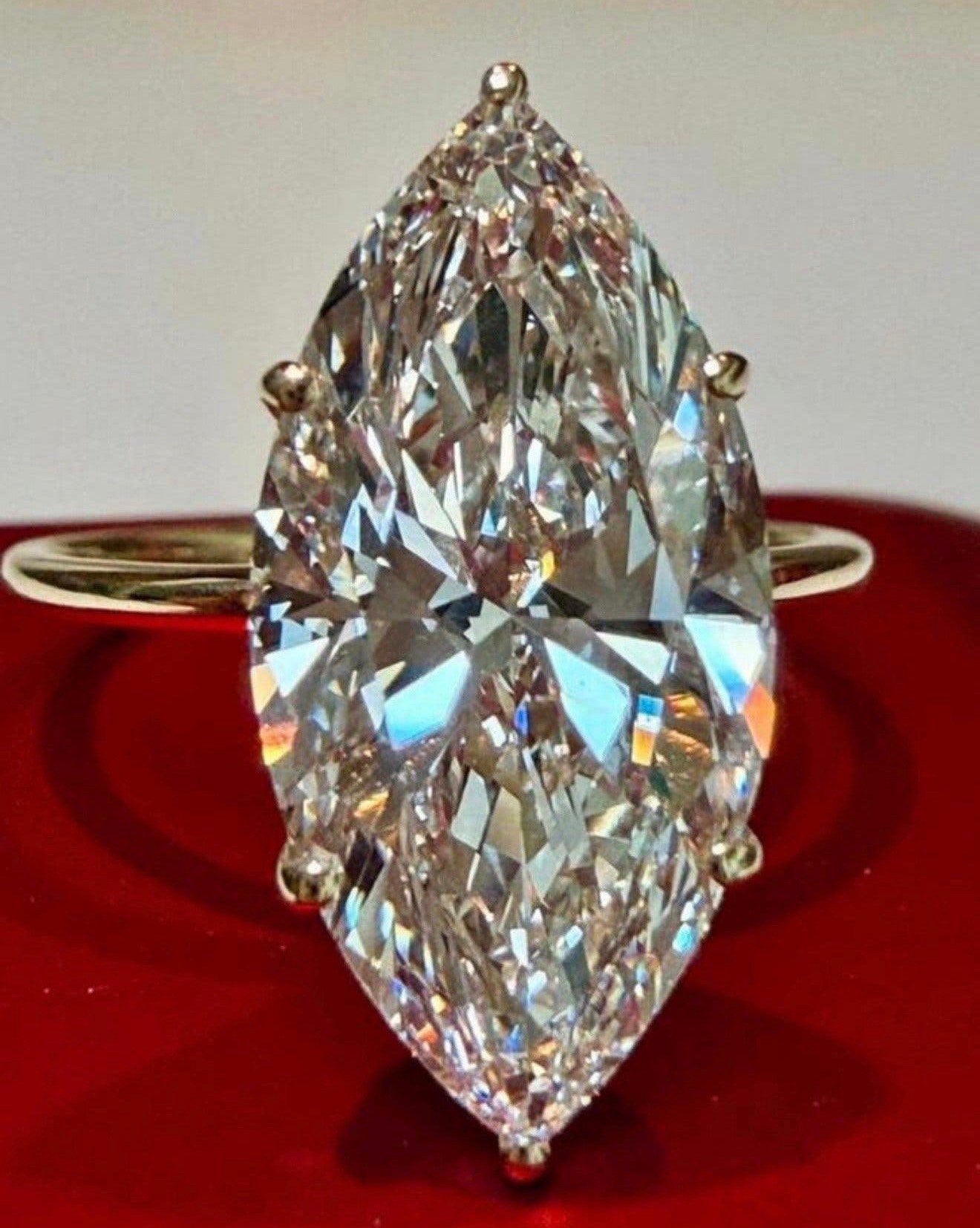 Nieuwe gouden ring met VS1 diamant van 5.00ct!! retail €8500, Nieuw, Ophalen of Verzenden, 17 tot 18, Met edelsteen