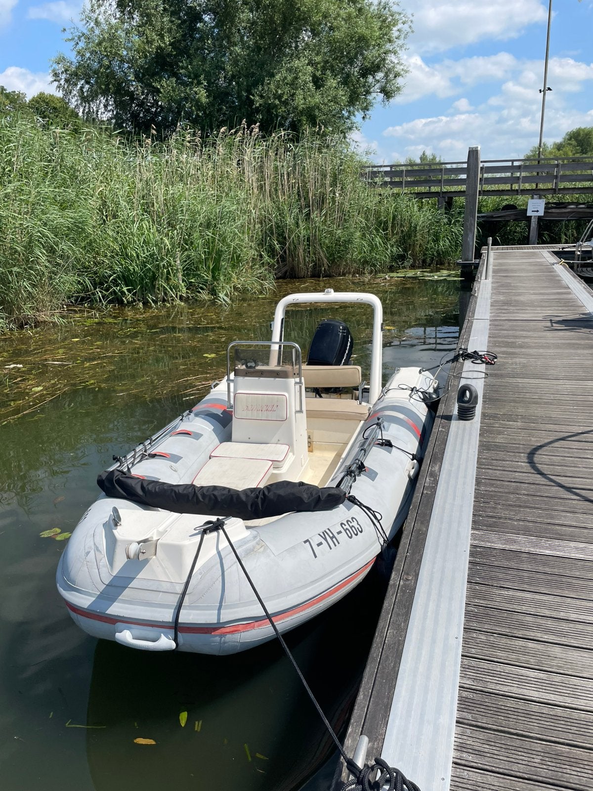 RIB 60 pk mercury 4T injectie met trailer, Gebruikt, 5 m, Rib, Polyester