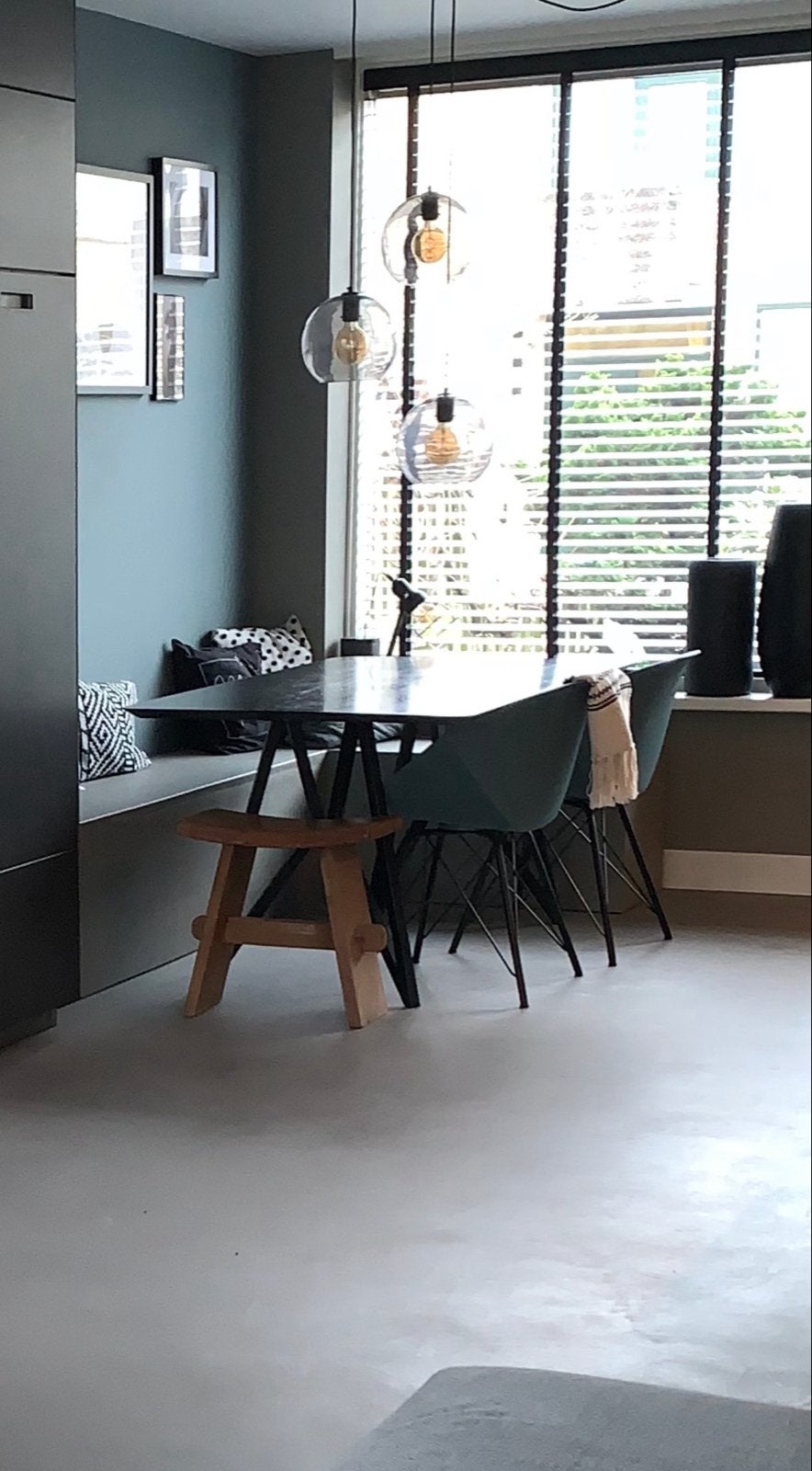 6 Moderne stoelen met kuip van het merk Kick, Ophalen, Kunststof, Blauw, Zo goed als nieuw