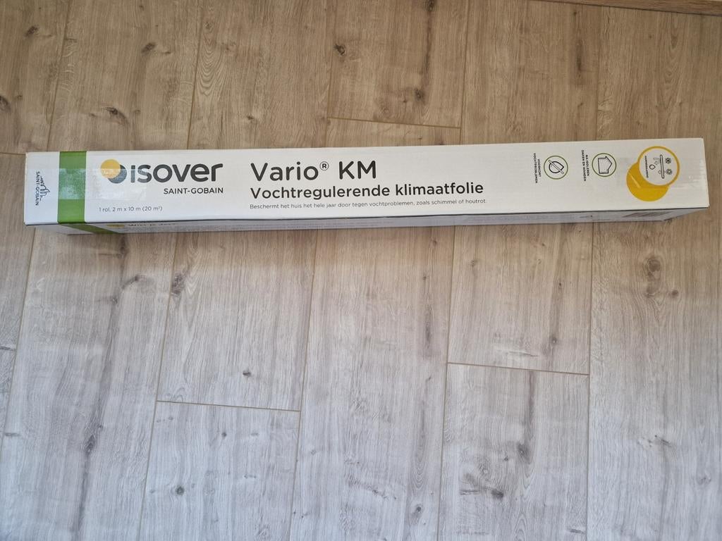 ca. 12 m² Isover Vario KM vochtregulerende klimaatfolie, Ophalen, Nieuw, Glaswol, 15 m² of meer