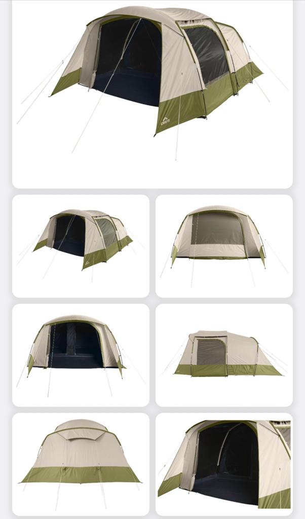 Verduisterende tent Crivit - 5 persoons, Caravans en Kamperen, Tenten, Ophalen of Verzenden, Zo goed als nieuw