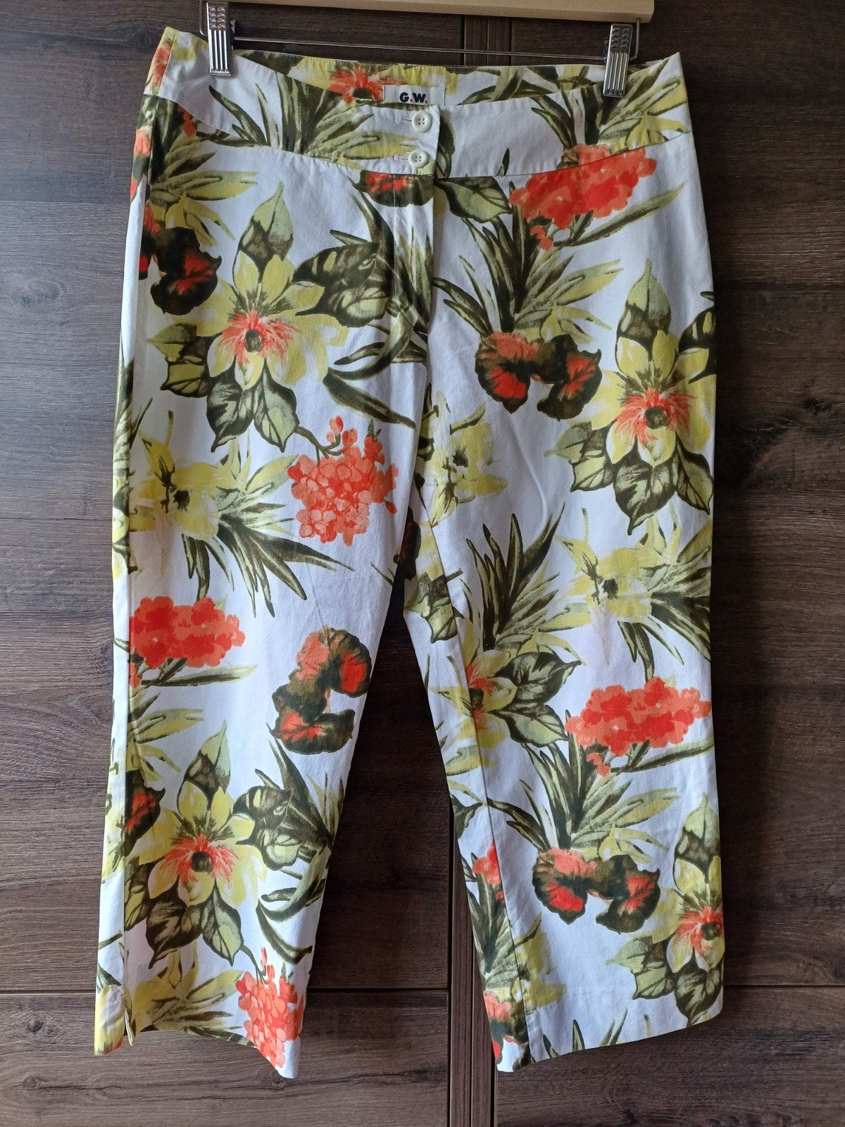 Zomerse 3/4 broek met bloemenprint - Gerry Weber - maat 40, Maat 38/40 (M), Overige kleuren, Ophalen of Verzenden, Driekwart