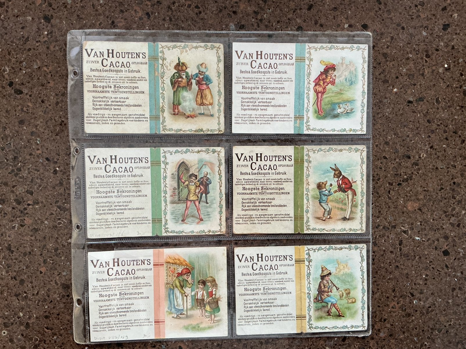 Reclameboekjes cacao van Houten, Verzenden