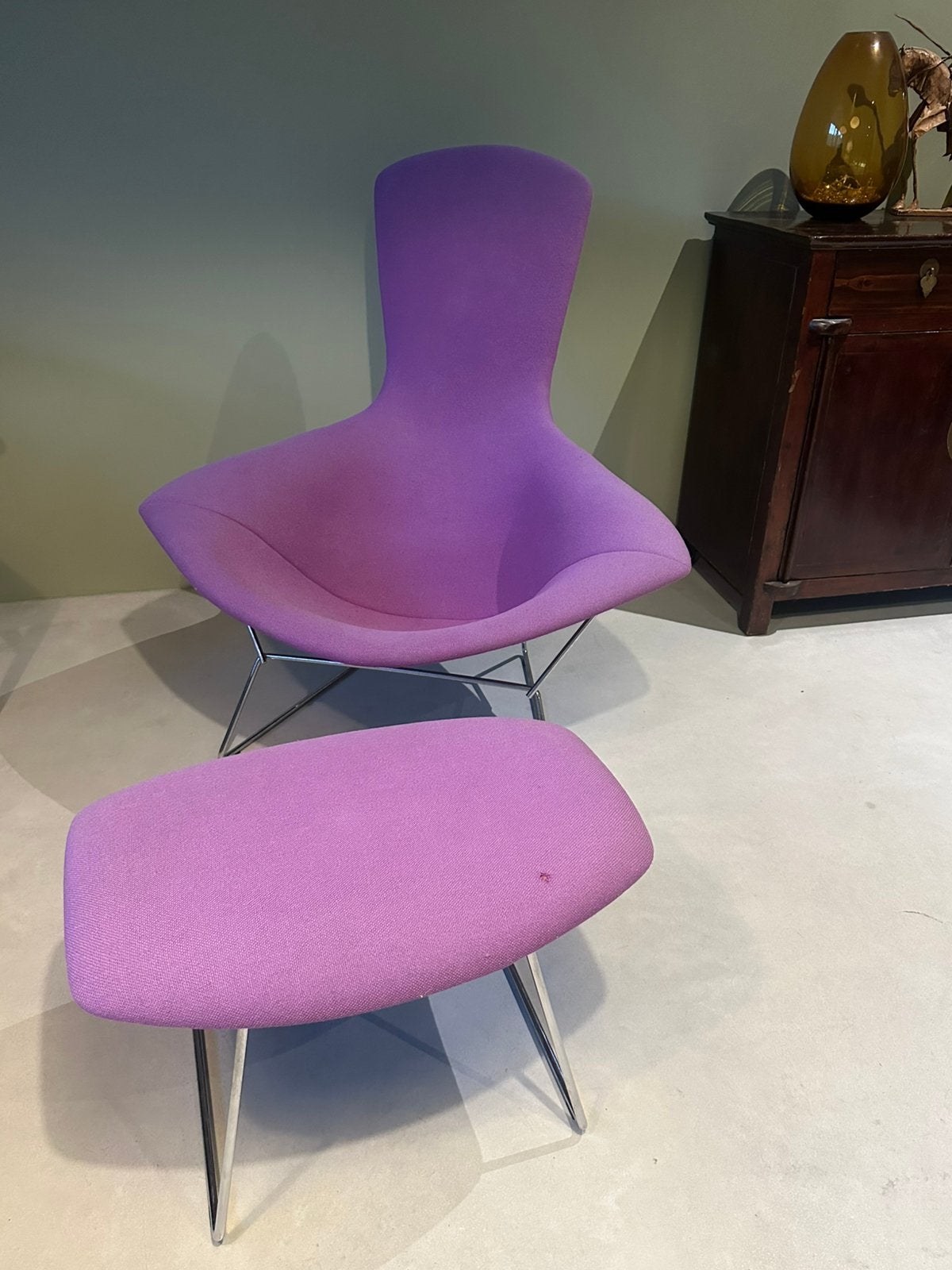 Harry Bertoia Bird Chair Knoll, Ophalen, 75 tot 100 cm, Zo goed als nieuw, Stof
